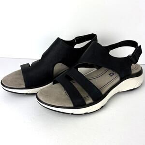 Bionica Akela Black Leather Sandals 8.5 M Strappy Comfort